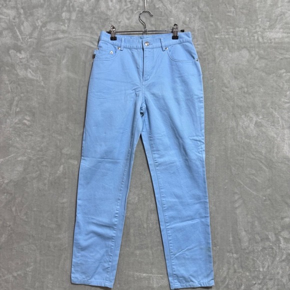 Lauren Jeans Co Ralph Lauren‎ Pants Womens Petite 2 Light Blue Classic Casual - Picture 1 of 11